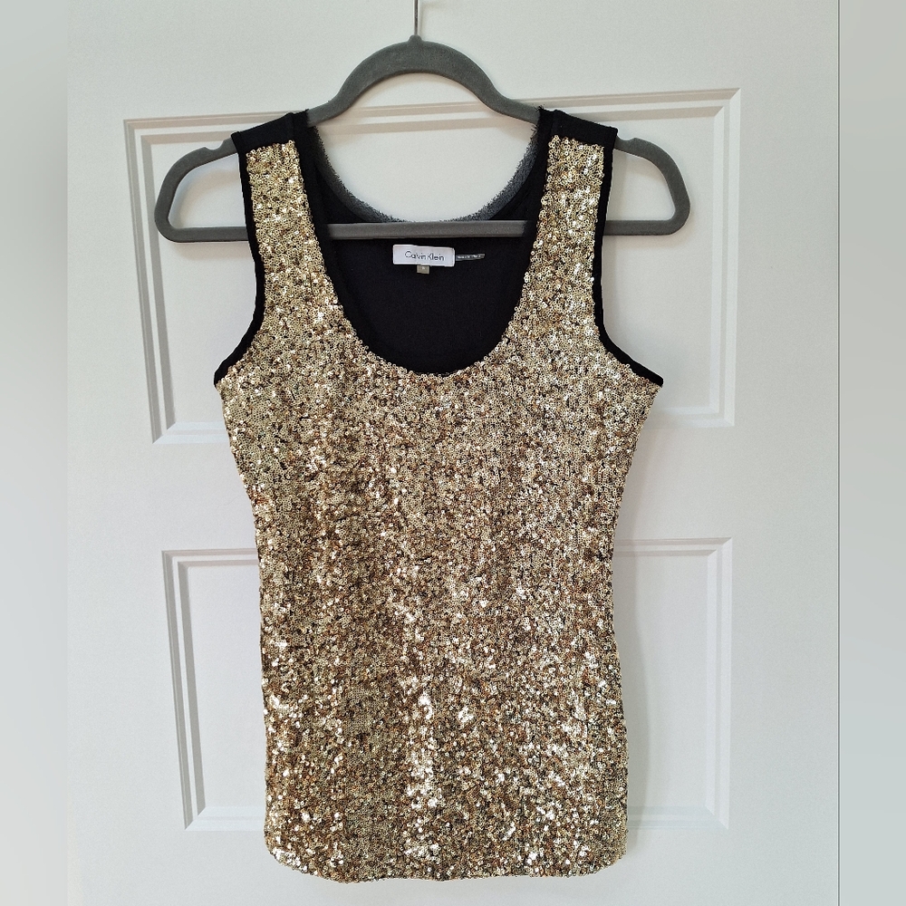 Calvin klein sequins top